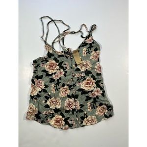 NWT American Eagle Outfitters Green Floral Top